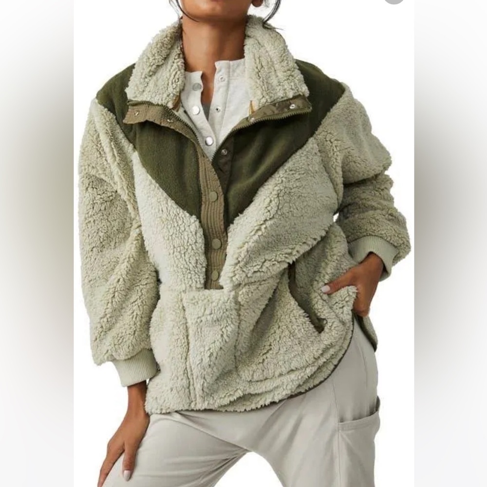 Free Peope fall to rise fleece quarter snap